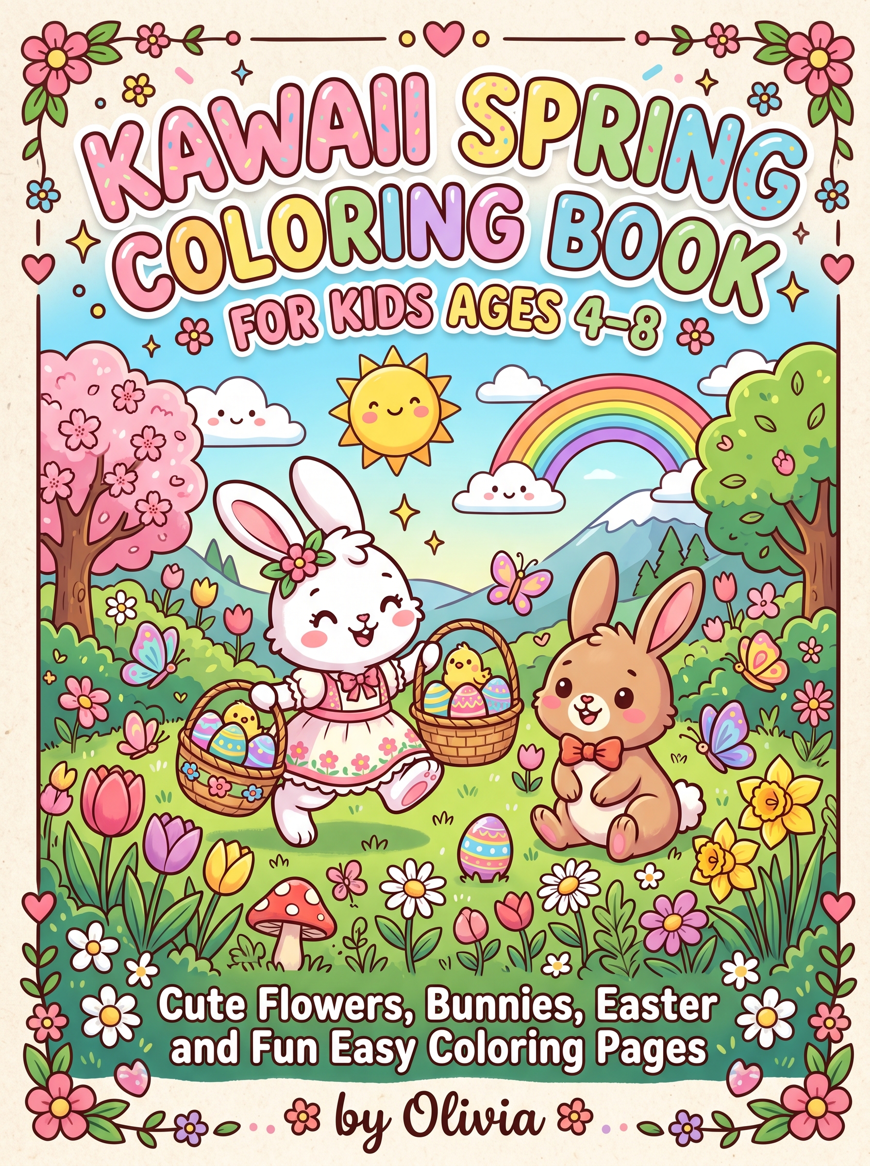 Kawaii Spring Coloring Pages Printable for Kids: A Fun and Creative Way to Celebrate the Season